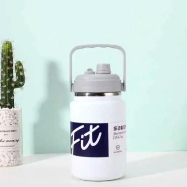 Bình giữ nhiệt dung tích lớn 2.500/2.000/1.500ml miệng rộng, dáng lùn, kèm ống hút và túi vải – Giá ưu đãi 249.000₫ 9