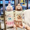 Bình giữ nhiệt Happy 500ml cho bé đi học - Họa tiết động vật 3D, dây đeo, cốc dưới đáy, giảm giá 135k 9