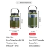 Bình giữ nhiệt inox 304 miệng rộng 9cm 1.5-2L kèm ống hút, bền, giữ nóng 12h - 165k 6