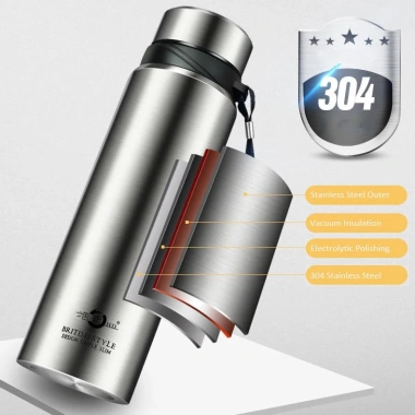 Bình Giữ Nhiệt Inox 304 Thép Không Gỉ, Nắp Lọc Trà - 750-1.200ml Giá Ưu Đãi 30k 7