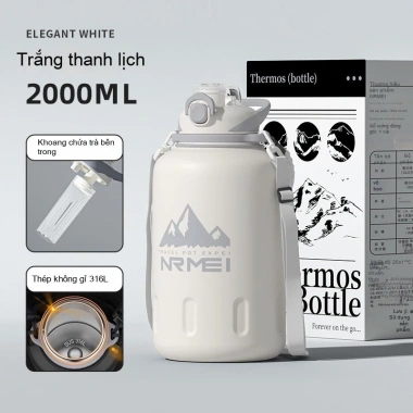 Bình giữ nhiệt inox 316L 2L, giữ lạnh 24h, siêu bền cho gym & dã ngoại - Giá ưu đãi 706.676₫ 9