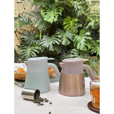 Bình giữ nhiệt pha trà Kaiyo 500ml, lõi lọc inox 304, giữ nhiệt 8h, giá 265k