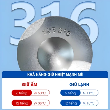 Bình giữ nhiệt thép không gỉ dung tích lớn, hai vòi, di động - chỉ 136k