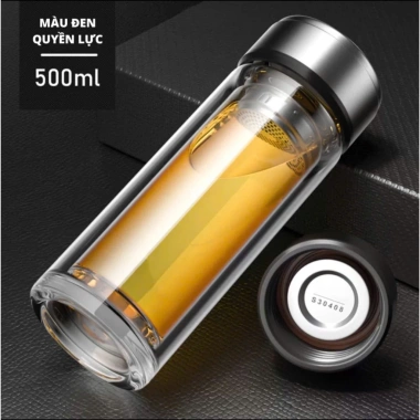 Bình giữ nhiệt thuỷ tinh 2 lớp cao cấp chịu nhiệt cực tốt nắp 304 lõi lọc trà