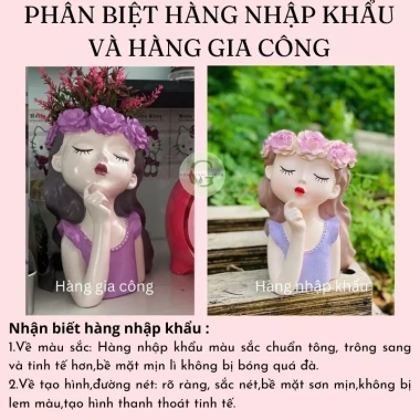 Bình Hoa Cô Gái Decor Lọ Trang Trí Xinh Xắn Nhiều Mẫu Đẹp Giá Chỉ 99.000₫