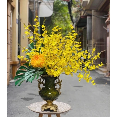 Bình hoa composite cao cấp cúp 38 - Decor nội thất, giá ưu đãi 195.000₫