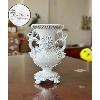 Bình hoa composite cao cấp cúp 38 - Decor nội thất, giá ưu đãi 195.000₫
