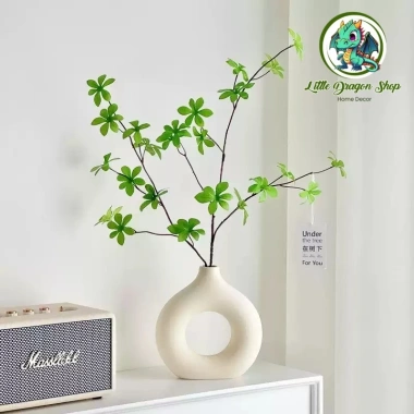 Bình Hoa Decor Nhựa Giả Gốm Sang Trọng - Thiết Kế Tối Giản, Lọ Để Bàn Trang Trí