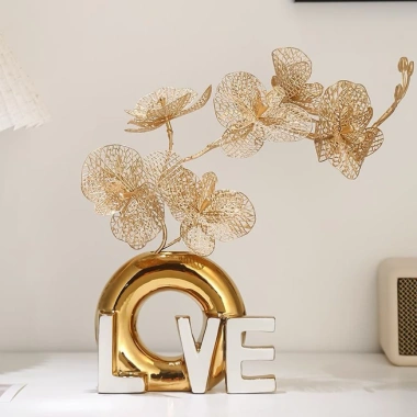 Bình hoa gốm sứ LOVE - Trang trí phòng ngủ, decor nhà cửa, bàn làm việc, giảm giá 18% còn 325.000₫