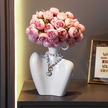 Bình Hoa Gốm Tạo Hình Nghệ Thuật - Tượng Nữ Thần Decor, Trang Trí Phòng Khách và Phòng Ngủ, Giá 100.000₫ 8