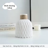 Bình hoa nhựa giả gốm Bắc Âu, lọ chuông gợn sóng kèm dây buộc - Giá 19.200₫ 10