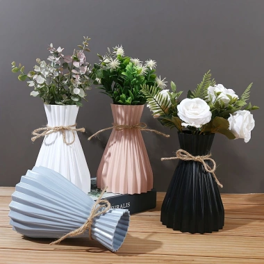 Bình hoa phong cách Bắc Âu sứ nhựa EUNIO – Trang trí bàn, giá 36.000đ