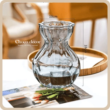 Bình hoa thủy tinh cách điệu - Trang trí nhà, quán cafe, cắm hoa, Giá ưu đãi 60.000đ 5