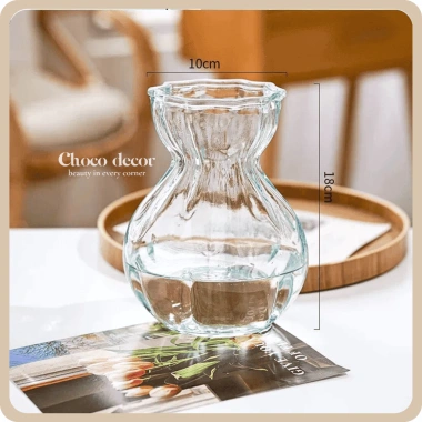 Bình hoa thủy tinh cách điệu - Trang trí nhà, quán cafe, cắm hoa, Giá ưu đãi 60.000đ 6