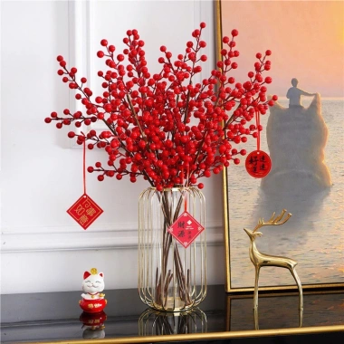 Bình Hoa Thủy Tinh Cao Cấp Đào Đông Tết 2.023 - Lọ Hoa Lồng Chim, Giá Chỉ 94.000₫ 4