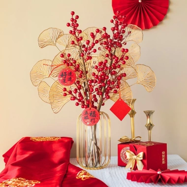 Bình Hoa Thủy Tinh Cao Cấp Đào Đông Tết 2.023 - Lọ Hoa Lồng Chim, Giá Chỉ 94.000₫ 8
