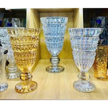 Bình hoa thủy tinh cúp - Lọ cắm hoa phong cách Pháp, chỉ 152.460₫