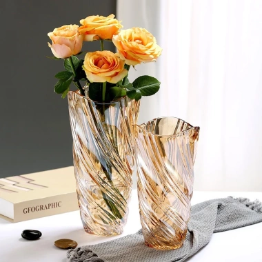 Bình hoa thủy tinh pha lê kiểu Bắc Âu sang trọng: trang trí phòng khách, giá 205.000 VND 10