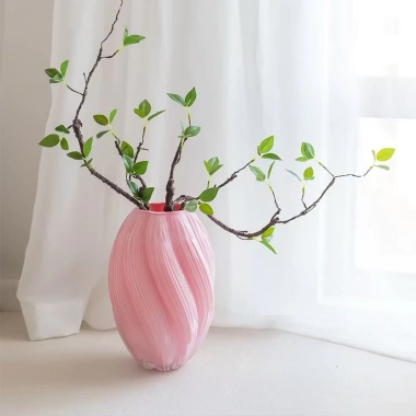 Bình hoa thủy tinh xoắn Dona Home Decor: Mảnh ghép sáng tạo, trang trí không gian sống, giảm giá 2