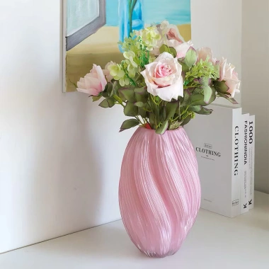 Bình hoa thủy tinh xoắn Dona Home Decor: Mảnh ghép sáng tạo, trang trí không gian sống, giảm giá 3