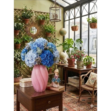 Bình hoa thủy tinh xoắn Dona Home Decor: Mảnh ghép sáng tạo, trang trí không gian sống, giảm giá 8