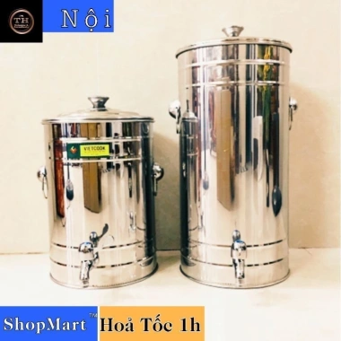 Bình inox 304 5-25 lít có vòi lấy nước - Bền đẹp, an toàn cho gia đình và văn phòng
