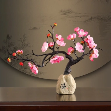 Bình lọ hoa hình tảng đá, hoa đào trang trí bàn kệ phòng khách - Giá ưu đãi 190.000đ 4 Bình lọ hoa hình tảng đá, hoa đào trang trí bàn kệ phòng khách - Giá ưu đãi 190.000đ 4