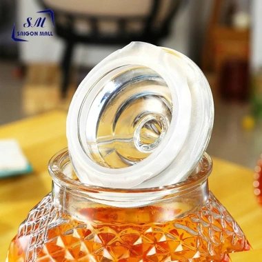 Bình ngâm rượu thủy tinh kim cương 8.833-6L có van và không van - Giá chỉ 187.110₫