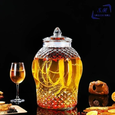 Bình ngâm rượu thủy tinh kim cương 8.833-6L có van và không van - Giá chỉ 187.110₫ 10 Bình ngâm rượu thủy tinh kim cương 8.833-6L có van và không van - Giá chỉ 187.110₫ 10