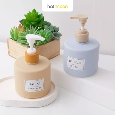 Bình nhựa Hatimoon 300ml Đựng Dầu Gội, Sữa Tắm, Mỹ Phẩm, Nước Rửa Tay - Nhiều Màu, Giá Ưu Đãi 19.500₫