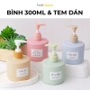 Bình nhựa Hatimoon 300ml Đựng Dầu Gội, Sữa Tắm, Mỹ Phẩm, Nước Rửa Tay - Nhiều Màu, Giá Ưu Đãi 19.500₫ 5