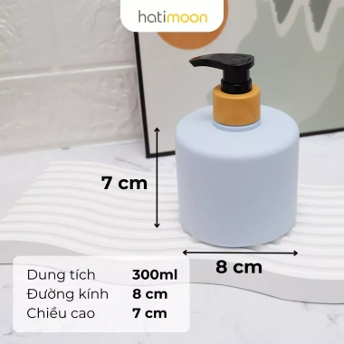 Bình nhựa Hatimoon 300ml Đựng Dầu Gội, Sữa Tắm, Mỹ Phẩm, Nước Rửa Tay - Nhiều Màu, Giá Ưu Đãi 19.500₫