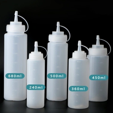 Bình nhựa sirup, nước sốt dung tích lớn, vạch chia - Chỉ 21.000₫ tại Menta Shop