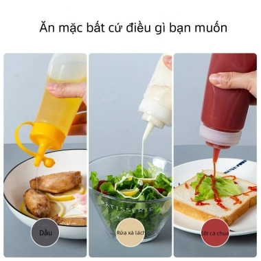 Bình nhựa sirup, nước sốt dung tích lớn, vạch chia - Chỉ 21.000₫ tại Menta Shop