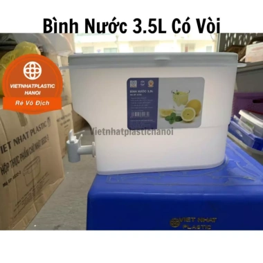 Bình Nước 3.5L Cao Cấp Có Vòi Đựng Trà, Trái Cây Nắp Nhựa Việt Nhật Giá Sỉ 31.927đ