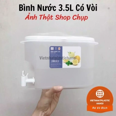 Bình Nước 3.5L Cao Cấp Có Vòi Đựng Trà, Trái Cây Nắp Nhựa Việt Nhật Giá Sỉ 31.927đ