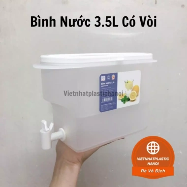 Bình Nước 3.5L Cao Cấp Có Vòi Đựng Trà, Trái Cây Nắp Nhựa Việt Nhật Giá Sỉ 31.927đ 3 Bình Nước 3.5L Cao Cấp Có Vòi Đựng Trà, Trái Cây Nắp Nhựa Việt Nhật Giá Sỉ 31.927đ 3