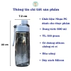 Bình nước 600ml PP+PC Bunakids BN45 Dây xách silicon chống rò rỉ giá 68k 2