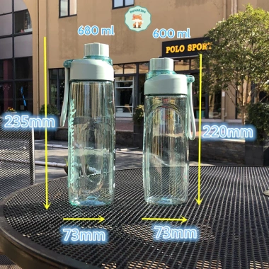 Bình nước 600ml PP+PC Bunakids BN45 Dây xách silicon chống rò rỉ giá 68k