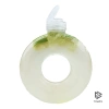 Bình Nước Bánh Donuts 500ml Trẻ Em Silicone Du Lịch Chống Rơi Cốc Tròn Nhựa Quà 9