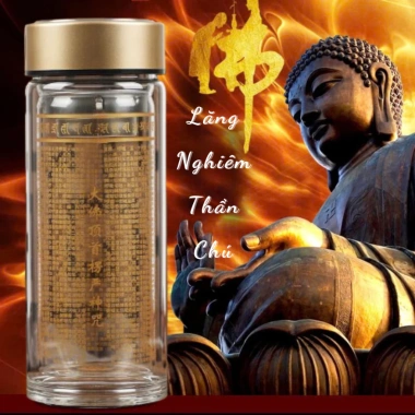 Bình Nước Chú Dược Sư 500ml - Thủy Tính 2 Lớp Giữ Nhiệt, An Nhiên Phật, Giá 55K 8
