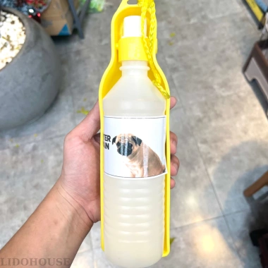 Bình nước di động 500ml cho chó mèo - Khay uống du lịch, siêu rẻ 39k tại Lido House 9