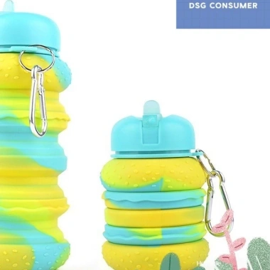Bình nước gấp gọn 550ml silicon thông minh - Thể thao đa năng, chỉ 55.000₫