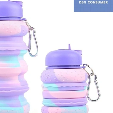 Bình nước gấp gọn 550ml silicon thông minh - Thể thao đa năng, chỉ 55.000₫