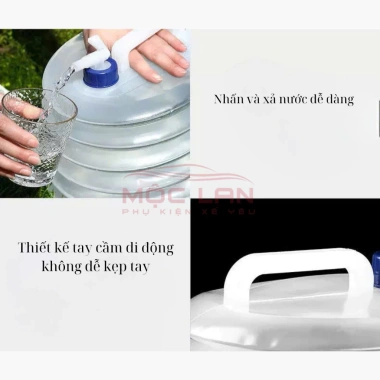 Bình Nước Gấp Gọn Siêu Nhẹ 5L-15L - Du Lịch Dã Ngoại 64.400 VND
