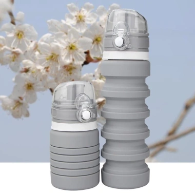 Bình nước gấp gọn thông minh S2 cao su 500ml xám - Thể thao và du lịch, chỉ 115.000 VND