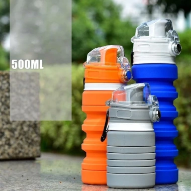 Bình nước gấp gọn thông minh S2 cao su 500ml xám - Thể thao và du lịch, chỉ 115.000 VND