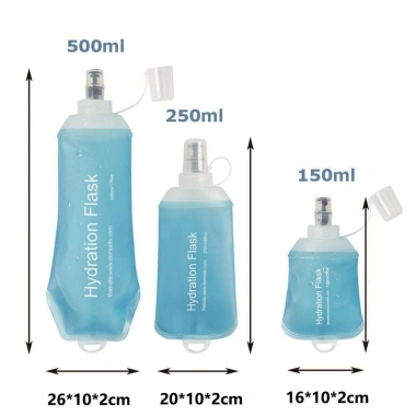 Bình nước gấp TPU 150-500ml – Bình mềm nhẹ, tiện dùng xe đạp & thể thao, giá 109k