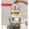 Bình nước Gấu thủy tinh van đóng mở 4 cốc xoắn - Dùng cho nhà hàng, khách sạn, cafe 8