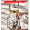 Bình nước Gấu thủy tinh van đóng mở 4 cốc xoắn - Dùng cho nhà hàng, khách sạn, cafe 9